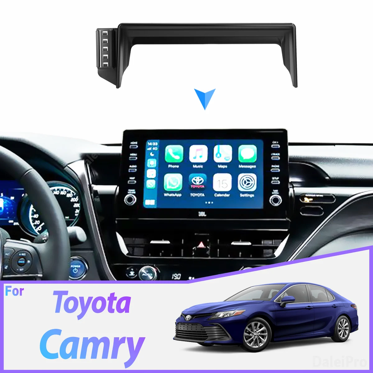 For Toyota Camry Hybrid XV70 2021 2022 Car Phone Holder Infotainment Display Fixed Base Phone Wireless Charger Holder
