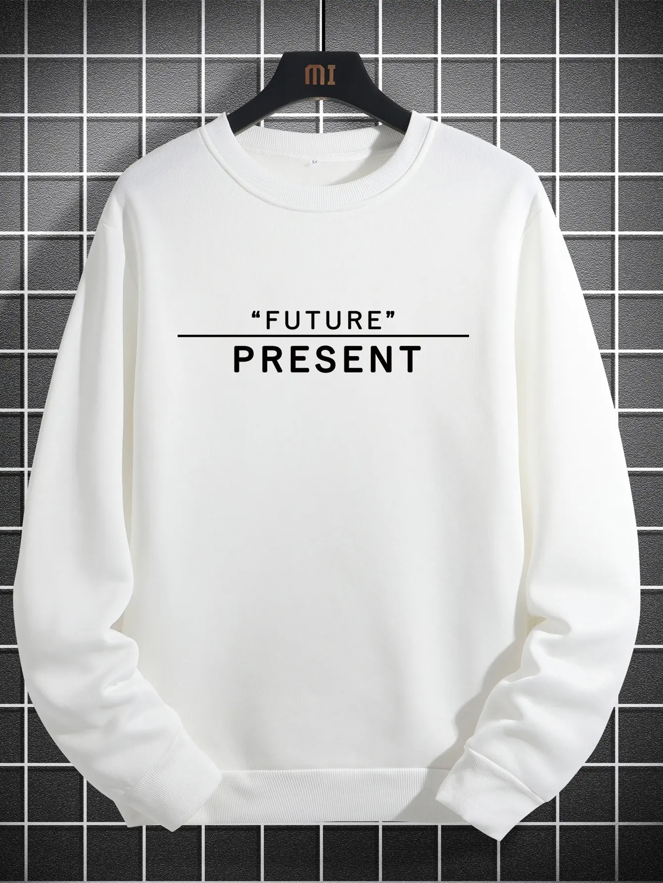 Future Persent Barcode Calculate Balance Formula Printing Male Hoodie Autumn Crewneck Sweatshirts Hip Hop Clothing Fashion Tops