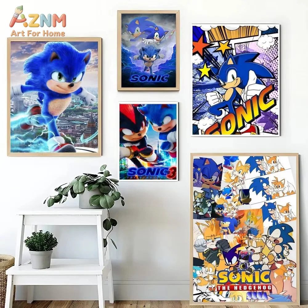 AZNM S-Supersonics-S-Sonics Poster High Quality Print Wall Art Movie Posters For Living Bedroom Retro Room Decor Gift