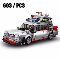 2024 Classics Movie Ghostbusters Ecto-1 Vehicle Car Model Building Block Set 21108 Vehicle Bricks Model Kids Toys Adult Gifts