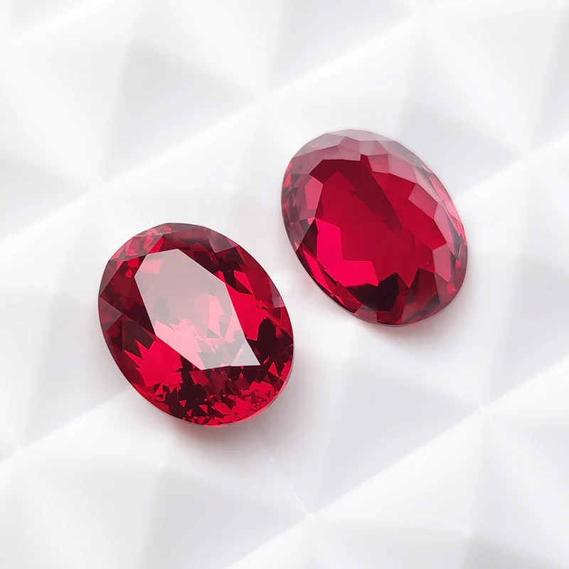 Top Pigeon Blood Oval Hand-cut Lab Grown Ruby Top Quality Stone Loose Gemstones Select AGL Certificate for Diy Jewelry Making 5
