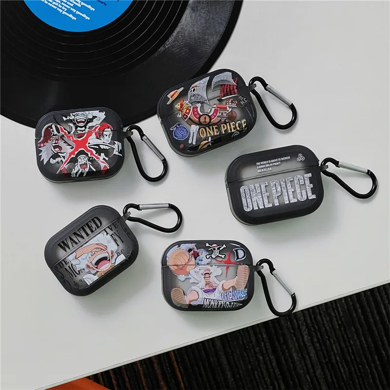 Anime O-One Pieces Luffy Gear 5 Earphone Case For Airpods 1 2 3 Pro Pro2 4 Teach Buggy Shanks Bluetooth headset Pendant Cover