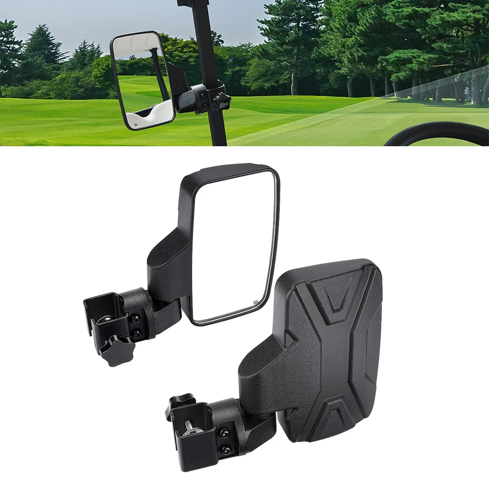 0.75-1.25IN square tube Golf Cart Convex Side Mirror For EZGO TXT RXV For Club Car DS Precedent For Yamaha Rear View Side Mirror