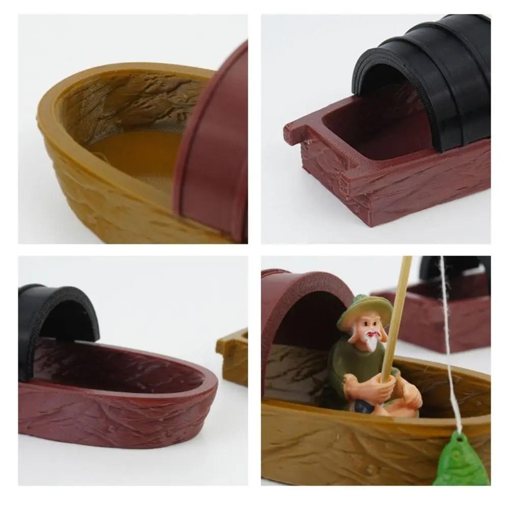 PETG Fish Tank Decoration Floating Mini Handmade Floating Boat Handmade Micro Landscape Miniature Set