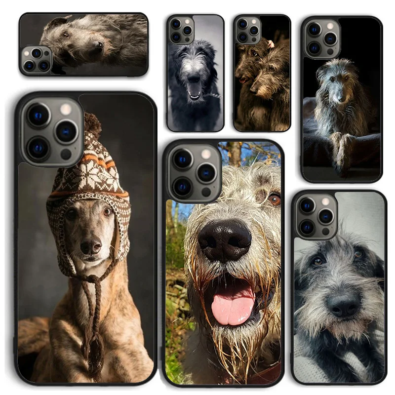 Irish Wolfhound Dog Phone Case for iPhone 16 15 SE2020 6 7 8 Plus for Apple 13 11 12 14 Mini Pro Max Cover coque fundas Shell