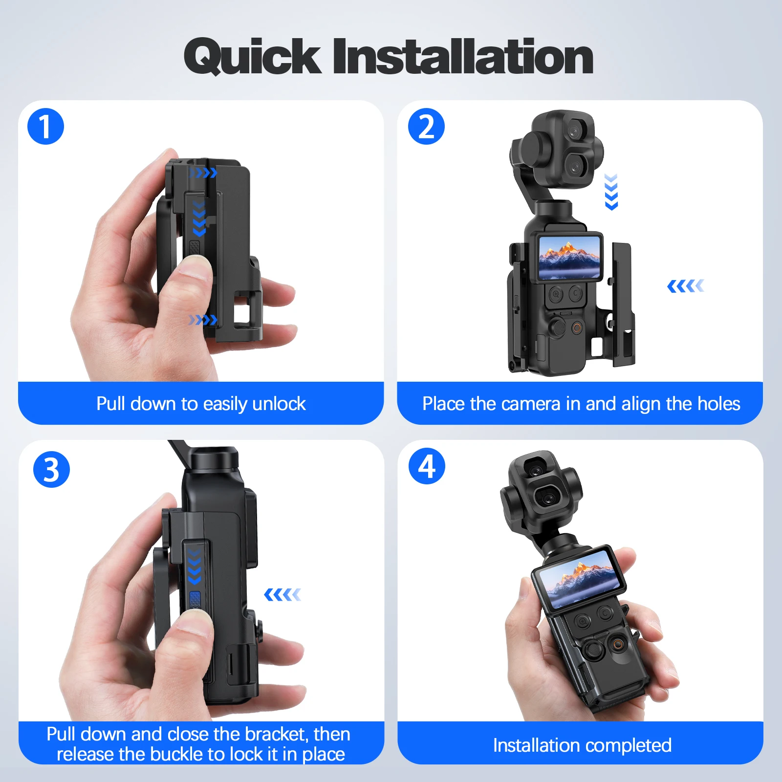 Magnetische Silikon-Schutzhülle für DJI Osmo Pocket 4/4P Rutschfest Sturzsicher Stoßfeste Kameraabdeckung mit Starker Absorption – Detail 12
