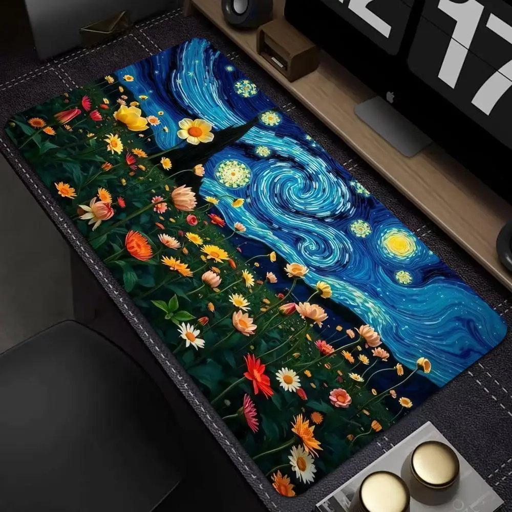 Fantasy Scenery Van Gogh Mousepad XXL Large Computer Keyboard Pads Mouse Mat Gamer Soft Office Carpet Table Mat Desktop Desk Pad
