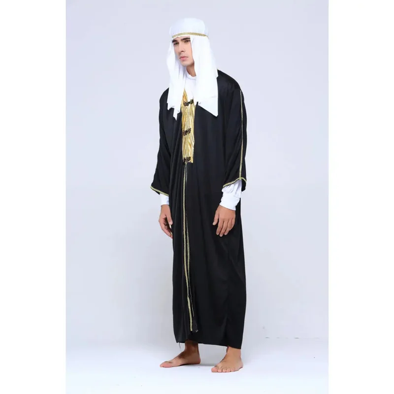 Umorden Arab Arabian Sheik Costume Robe Novelty Sultan Costumes for Men Fancy Carnival Halloween Purim Party Cosplay
