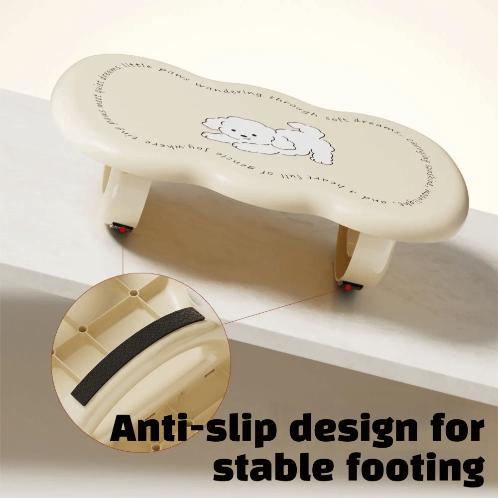 Ergonomic Under Desk Footrest Hollow Out 6 Level Adjustable Footstool Comfortable Nonslip Bottom Office Desk Leg Rest