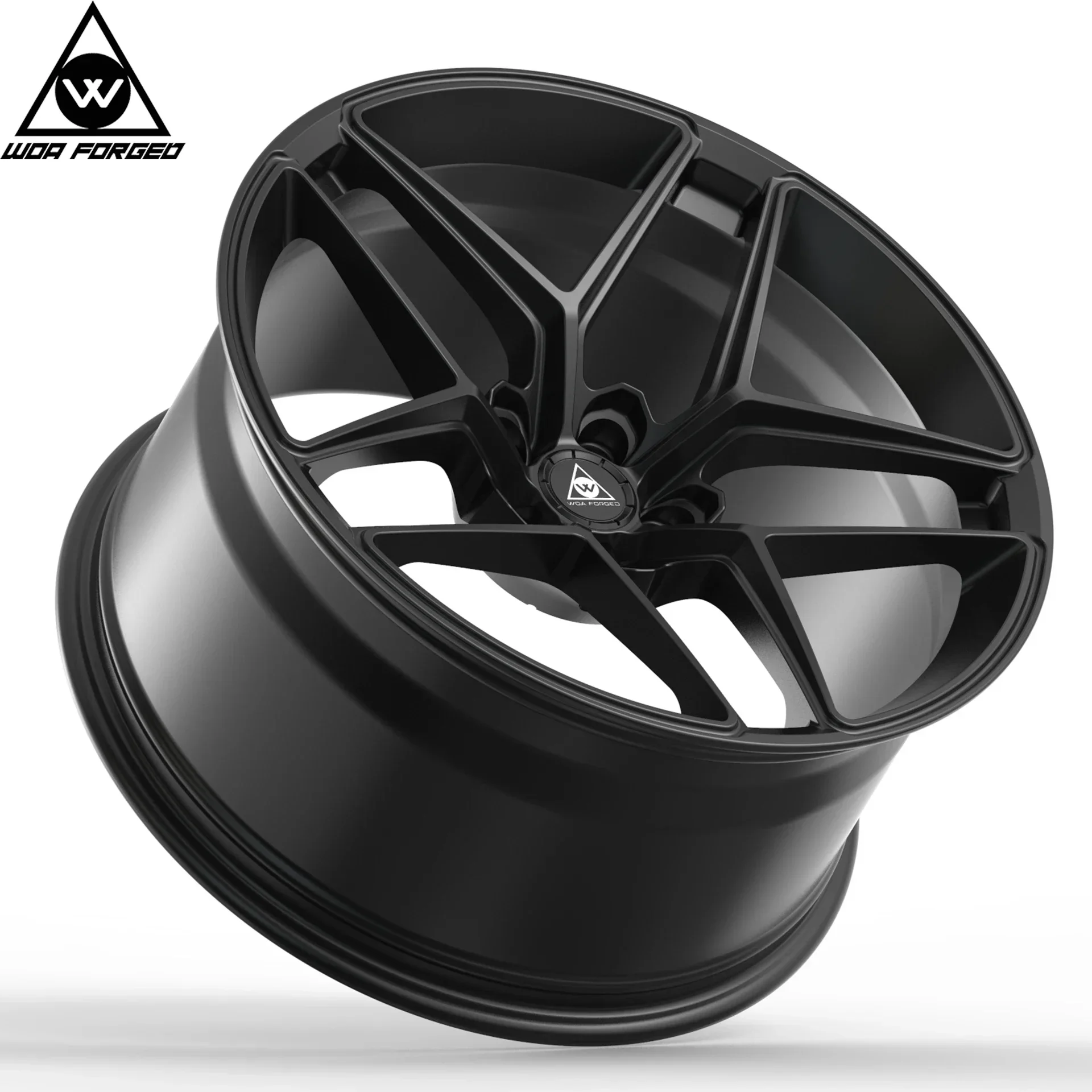 WOAFORGED حار بيع مخصص اللون مصقول الأزرق سبائك الألومنيوم عجلة مزورة مزدوجة خمسة تكلم عجلة سيارة الركاب Ff11 حافة المحور #3