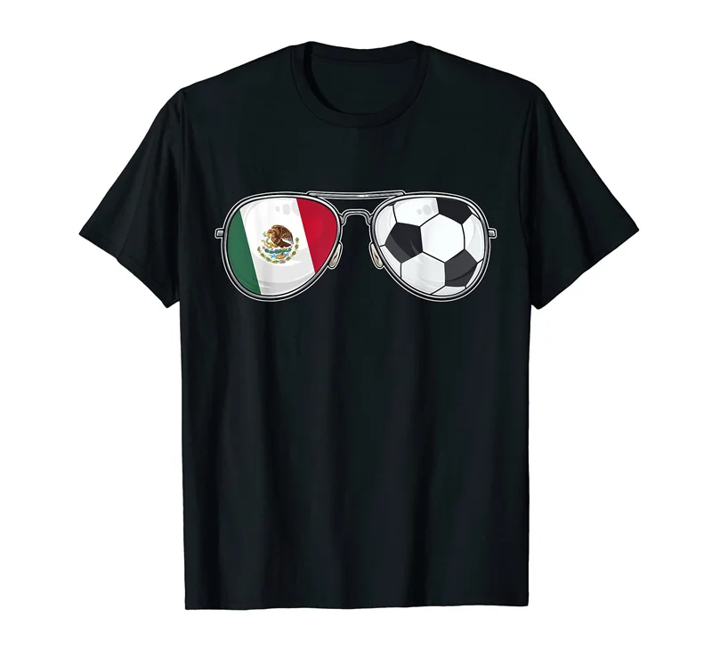 Tupfender Hund Einhorn Mexiko Tier Fußball 100 % Baumwolle Flagge T-Shirts Fans Jersey Männer Frauen T-Shirt T-Shirts für Dos Santos Fans Geschenk