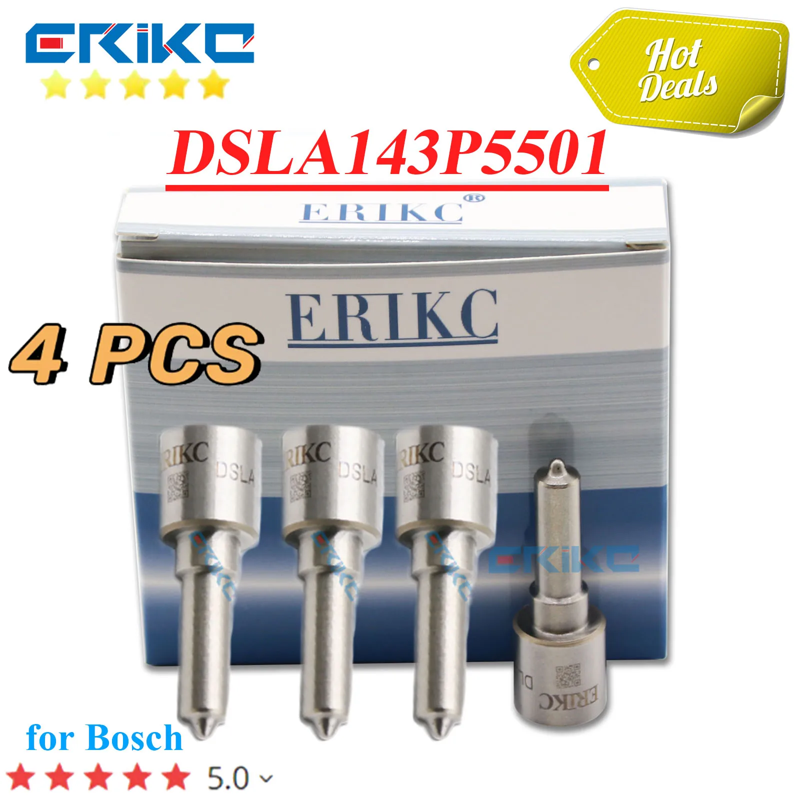 

4PC DSLA143P5501 Fuel Injector Nozzle Dsla143 P5501 Common Rail Spare Parts Dsla 143p 5501 Jet Spray Nozzle For Bosch 0445120212