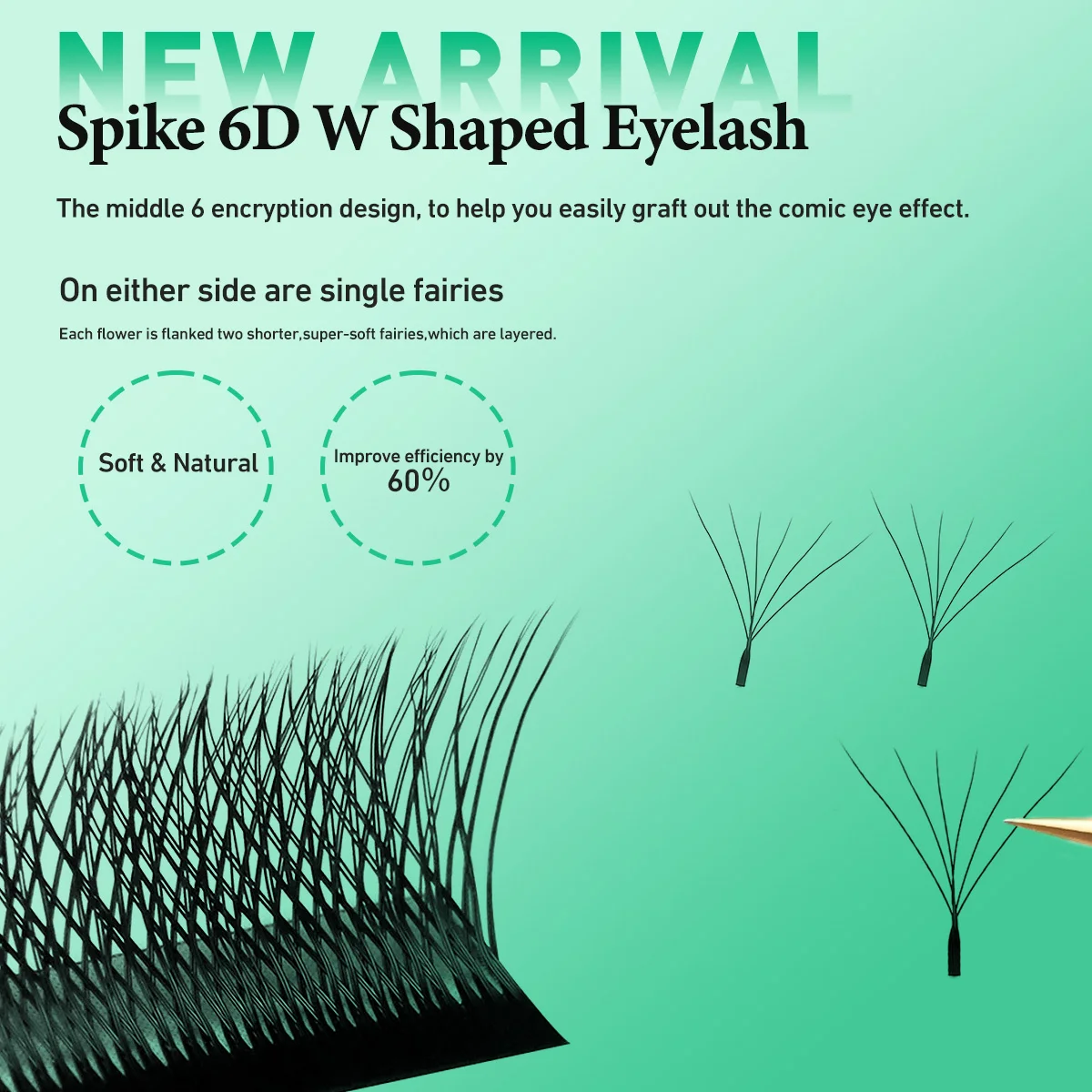 Extensions de cils en forme de 6DW, boucles, ventilateurs de Volume préfabriqués, Extensions de faux cils individuels, outils de maquillage, fournisseur