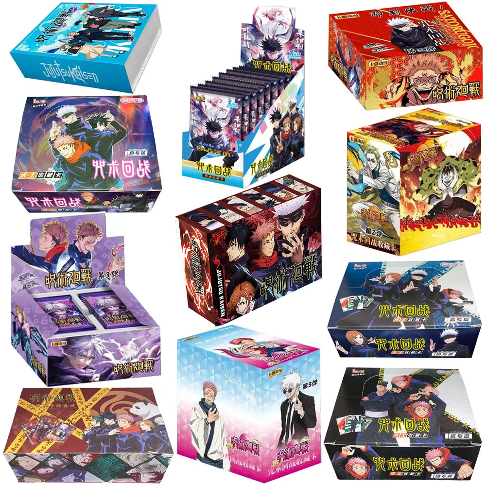 Tarjeta de colección de Jujutsu Kaisen, juego completo de Anime japonés, caja de refuerzo, juguete Doujin, entretenimiento familiar, regalo de fiesta de cumpleaños, venta al por mayor