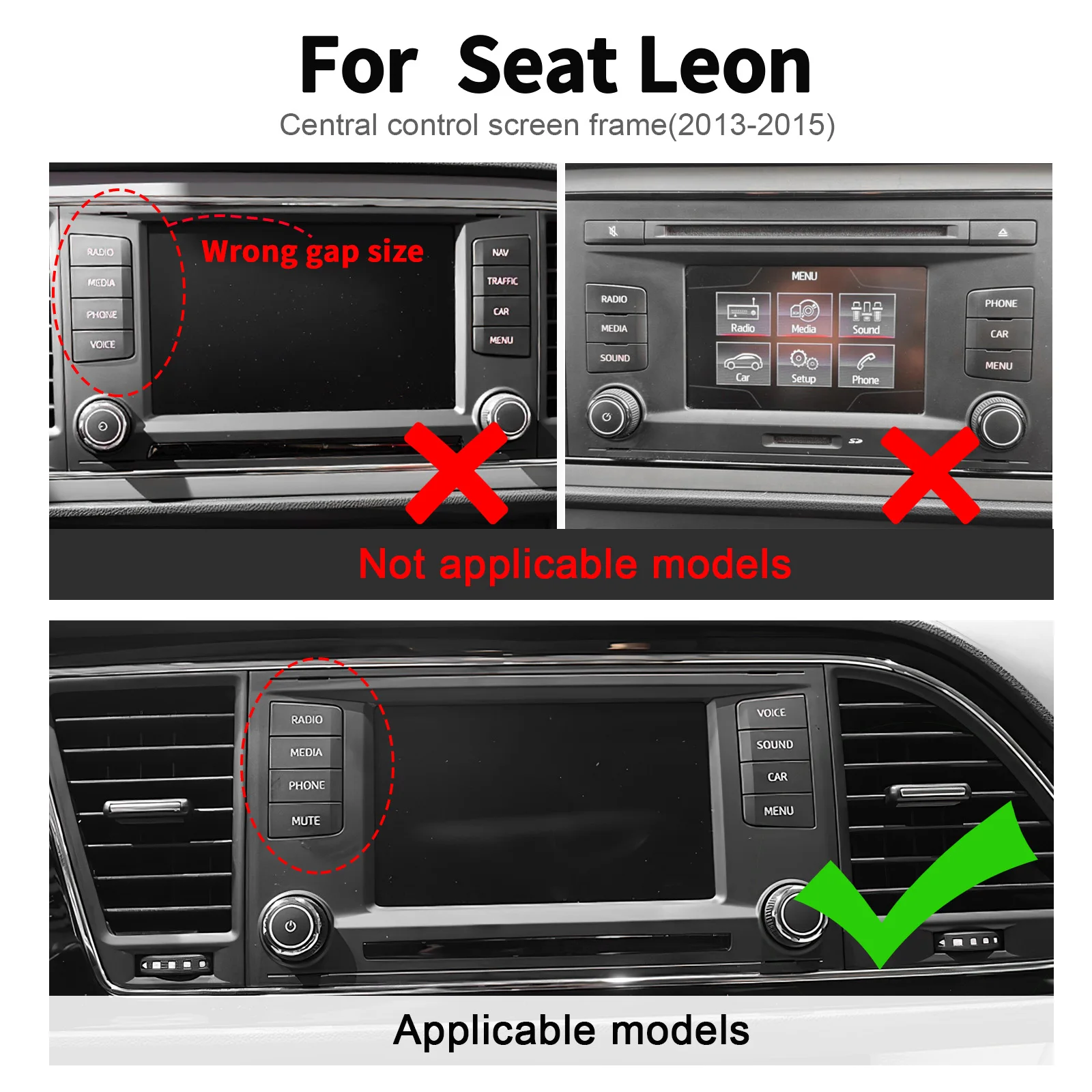 Real Soft Carbon Fiber For SEAT Leon MK3 2013 2014 2015 2016 2017 2018 2019 2020 LHD RHD Car Central Control Screen Trim Sticker