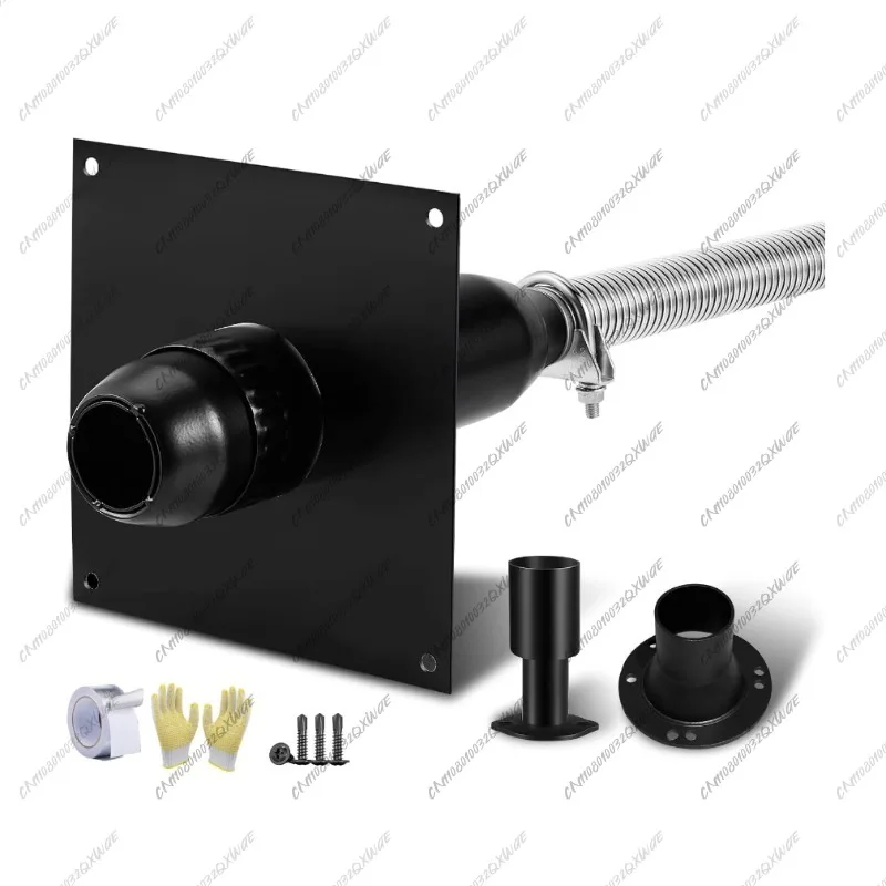 Generator Exhaust ExpansionSilencer Kit with Insulated Through-Wall Mounting Plate for Safe Exhaust Emission