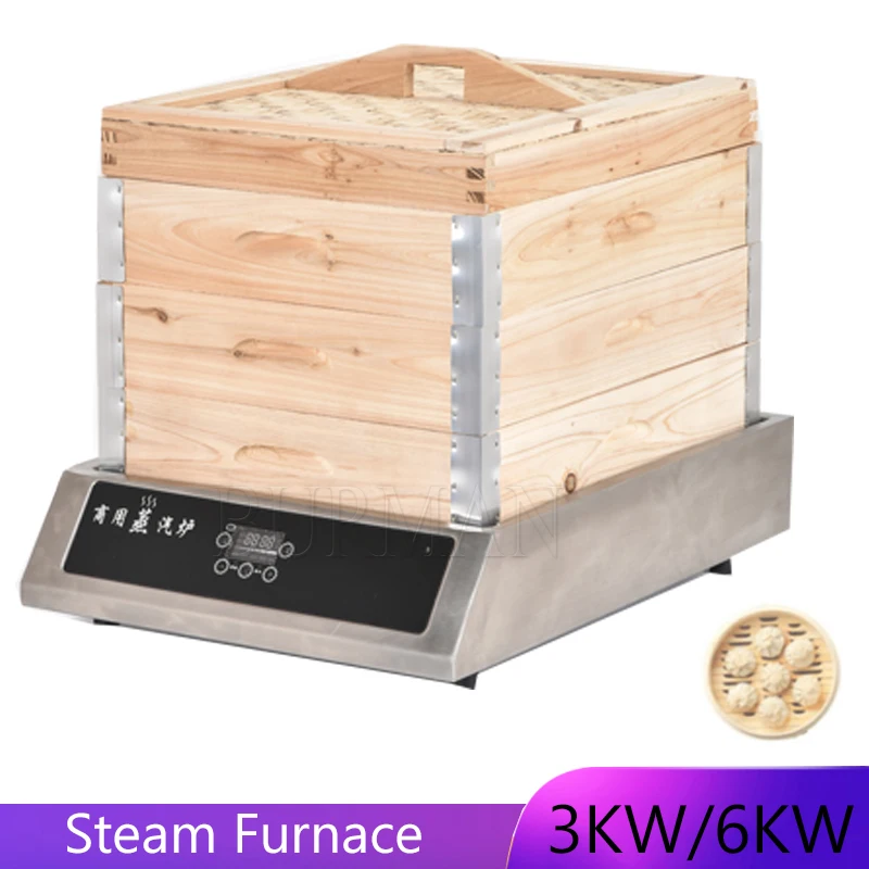 

Electric Steamed Buns Machine 2 Holes Commercial Dumpling Steamer Steaming Furnace Desktop Automatic Insulation Steamer