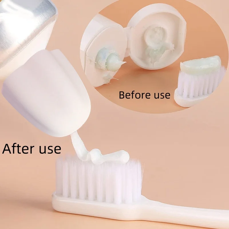 Silicone toothpaste cap without cover for lazy people, toothpaste squeezer, and dust-proof