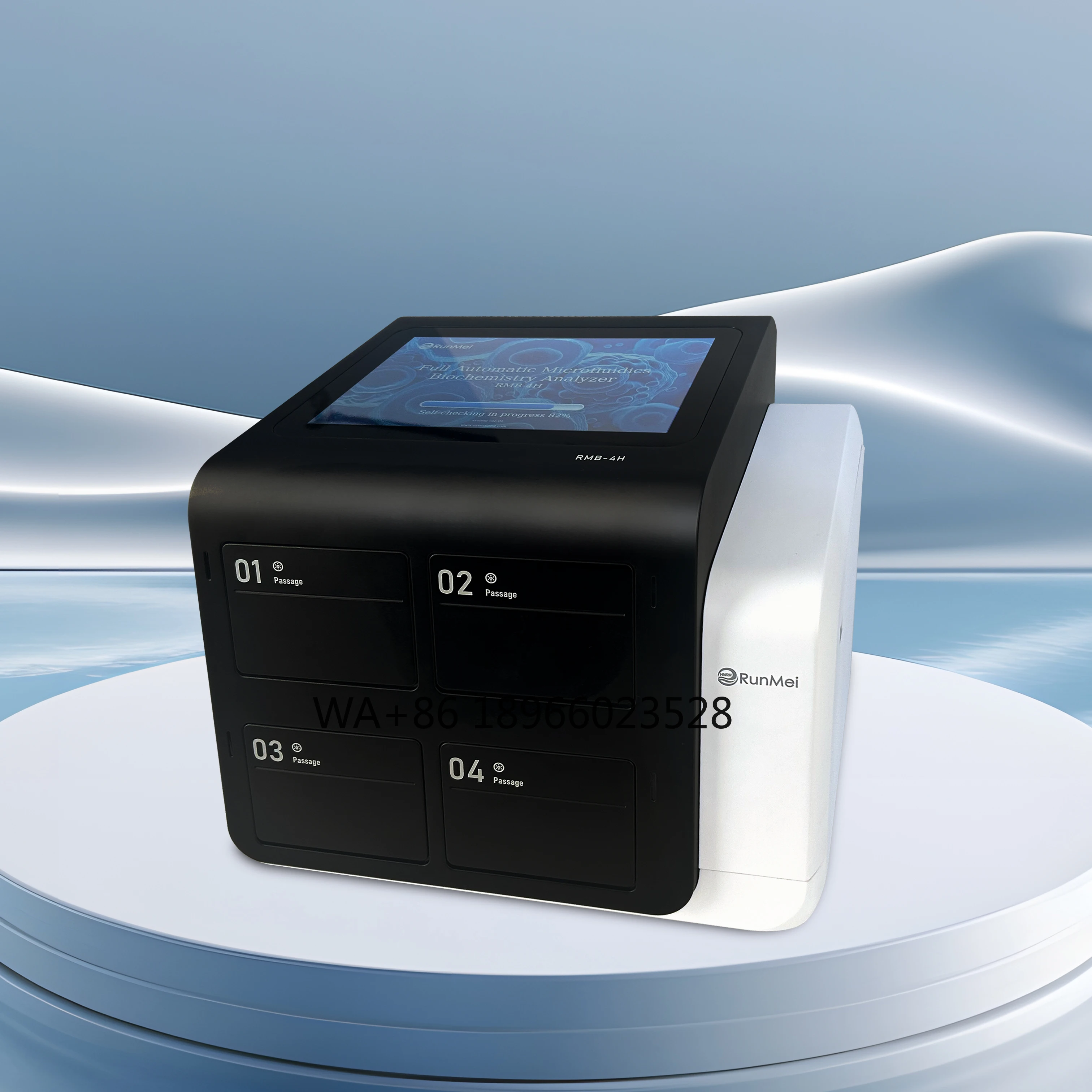 Analisador de bioquímica microfluida totalmente automático: rápido e preciso com 4 canais