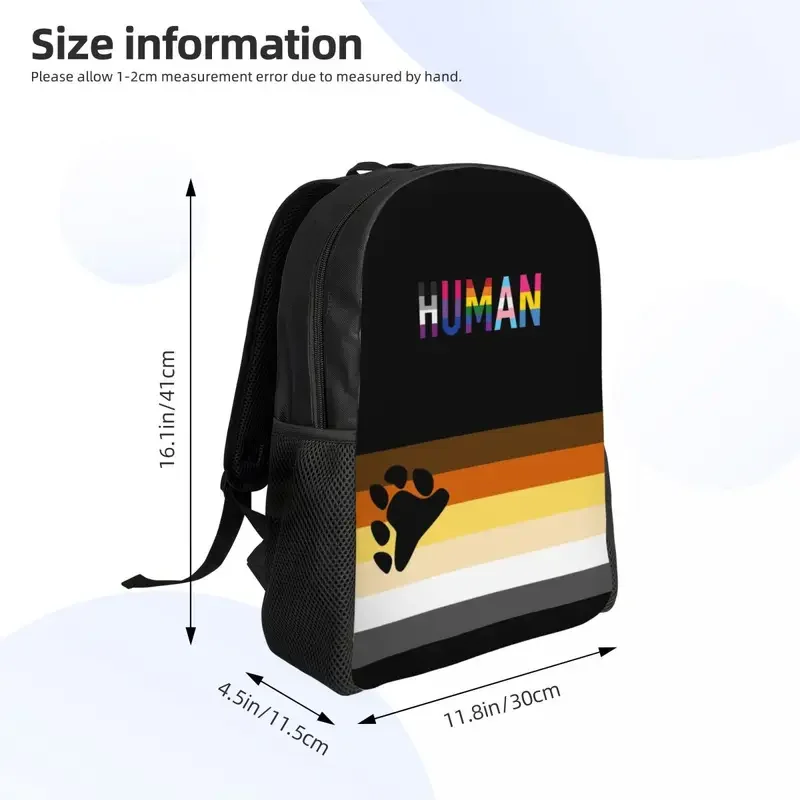 Mochilas Lgbt humanas personalizadas para escola universitária, Sacos de Orgulho Lésbico Gay para Mulheres e Homens, Bookbag Básico