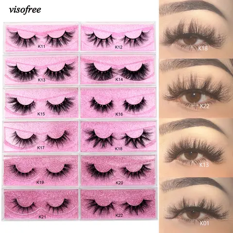 5D Mink Eyelashes Long Lasting visofree
