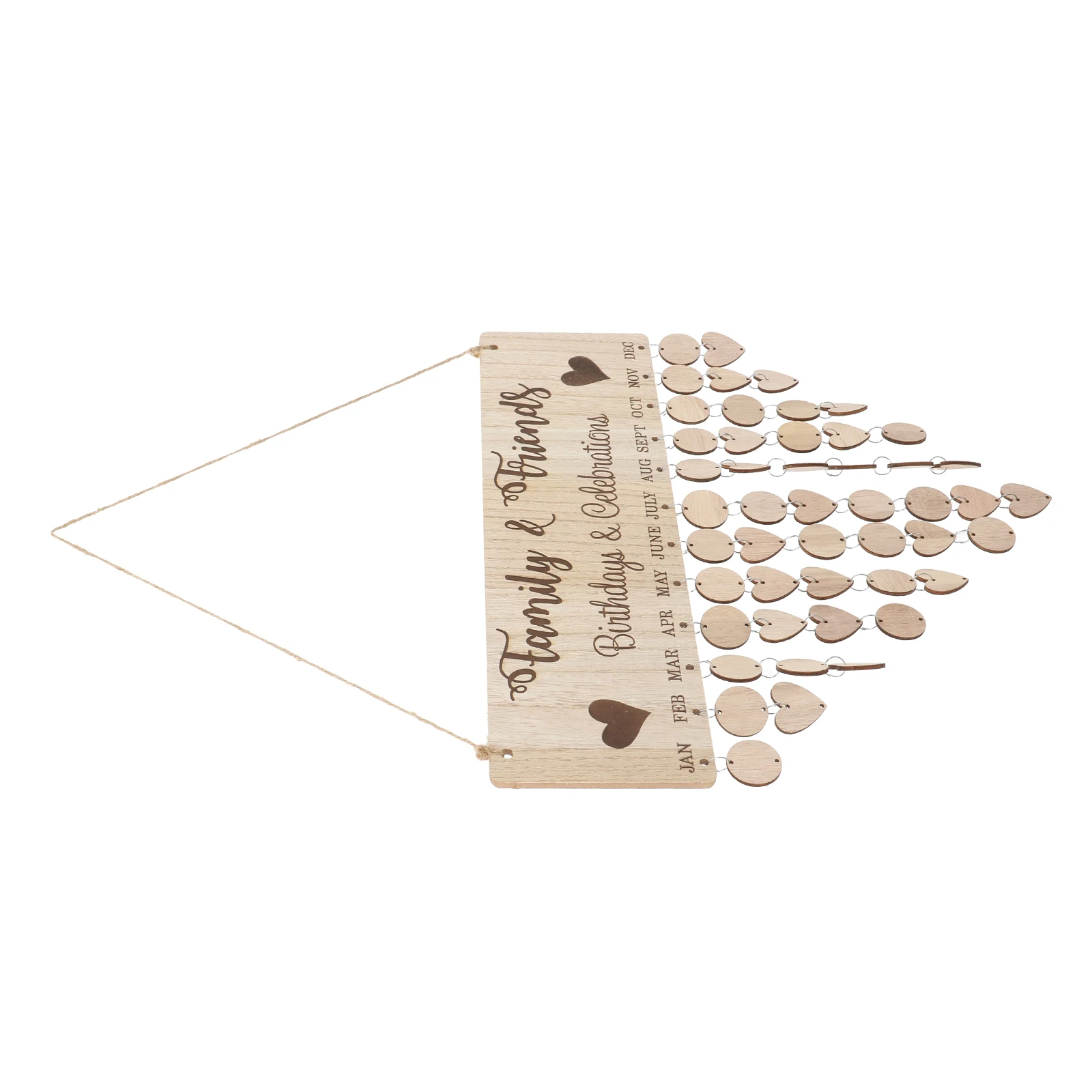 

Wooden Calendar 50 Iron Wooden Block Calendar Rings Discs Birthday Reminder Home Wall Decoration Easy Assemble