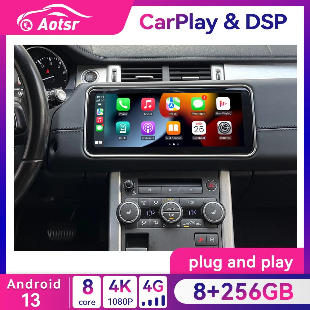 Android 13.0 8+256G Car dvd radio multimedia Player GPS For Land Rover Range Rover Evoque LRX L538 2012-2018 AutoRadio Head Unit