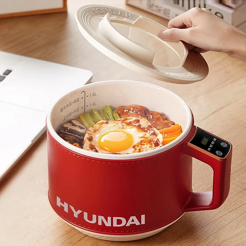 

HYUNDAI Multi-function Cooker Household Electric Cooker 1.8L Non-stick Mini Electric Hot Pot Portable Multi Cooker with Steamer