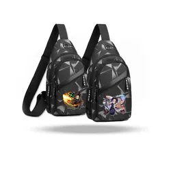 2024 Agatsuma Zenitsu Kamado Tanjirou Demon Men's Chest Bag Anime Outdoor Sports Ins Versatile Chest Bag Travel Messenger Bags