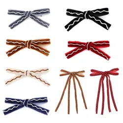 001L velvet ribbon tape Hair Bows Cute Hairpins Girls duckbilled  Hair Clips Barrettes  Clip Kids Headwear Fashion Hair Accessor