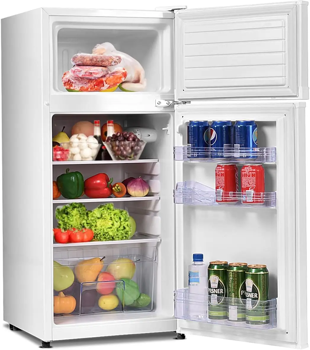 Refrigerator 3.4cu Ft. Unit Cold-rolled Sheet Mini Refrigerator with Freezer Dorm Fridge with Adjustable Removable Shelves