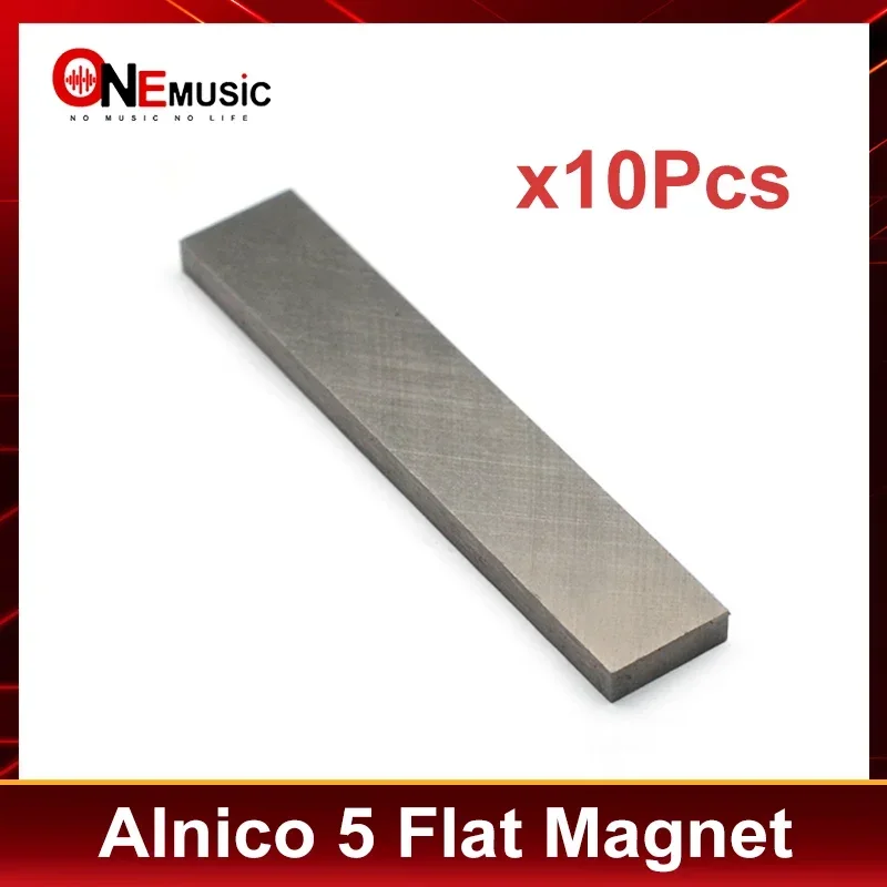 10Pcs Alnico V Electric Guitar Pickup Magnet for Humbucker 60x3.2x13MM/F54x3x10MM Flat Pickup Magnet Silver