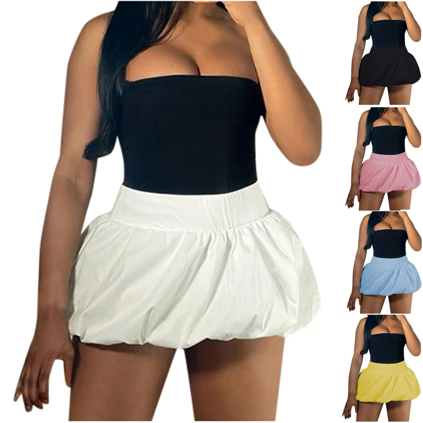 

Weird Puss Ball Gown Skirts Women Y2K Hottie 2024 Summer Trend Midnight Waistband Miniskirts Birthday Streetwear Wild Bottoms