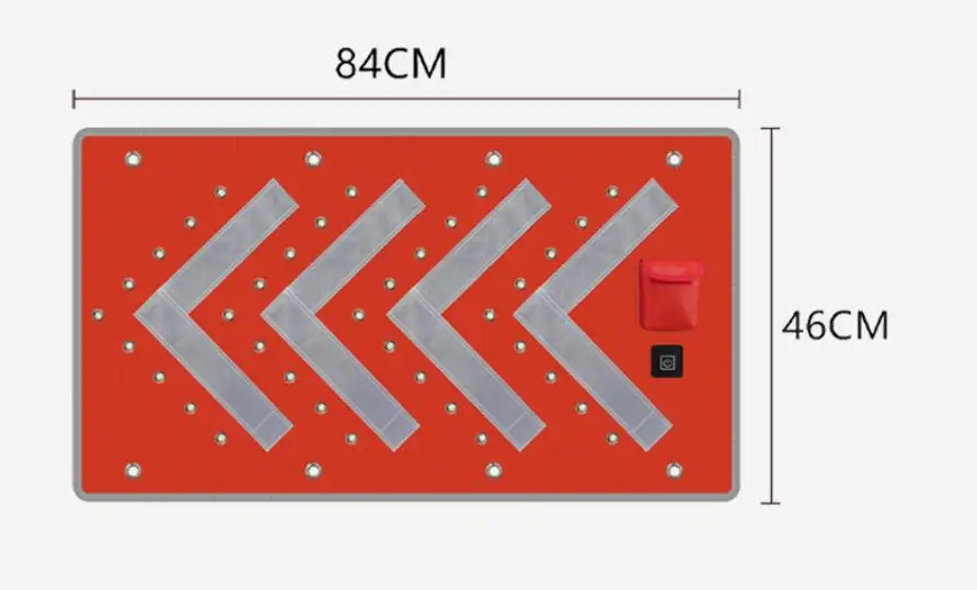 LED Faltbares Warnpfeil-Richtungszeichen Sichtbare Reflektierende Magnetische Anzeige für Straßenbau Notfallreparatur und -beratung – Detail 4