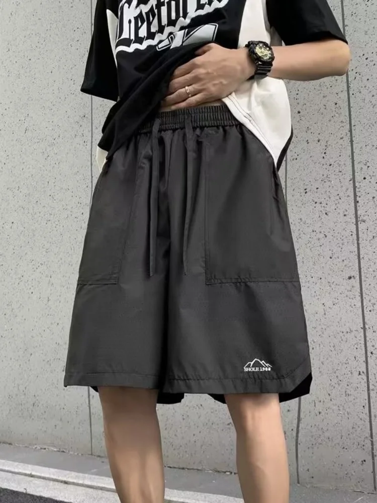 

Легкие летние пляжные шорты-бермуды с эффектом быстрого высыхания, дышащие, охлаждающие, модные, спортивные, свободного кроя, с эластичным поясом