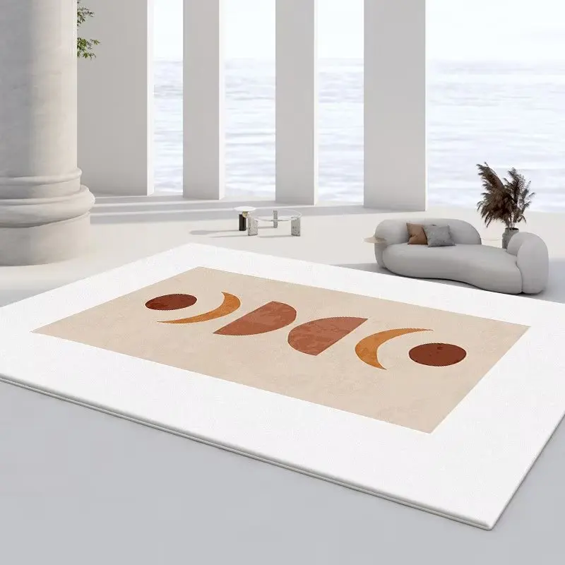 

Simple Geometry Carpet Living Room Home Soft Fluffy Bedroom Rug Modern Large Floor Mat Kid Room Baby Crawling Carpet Anti-skid