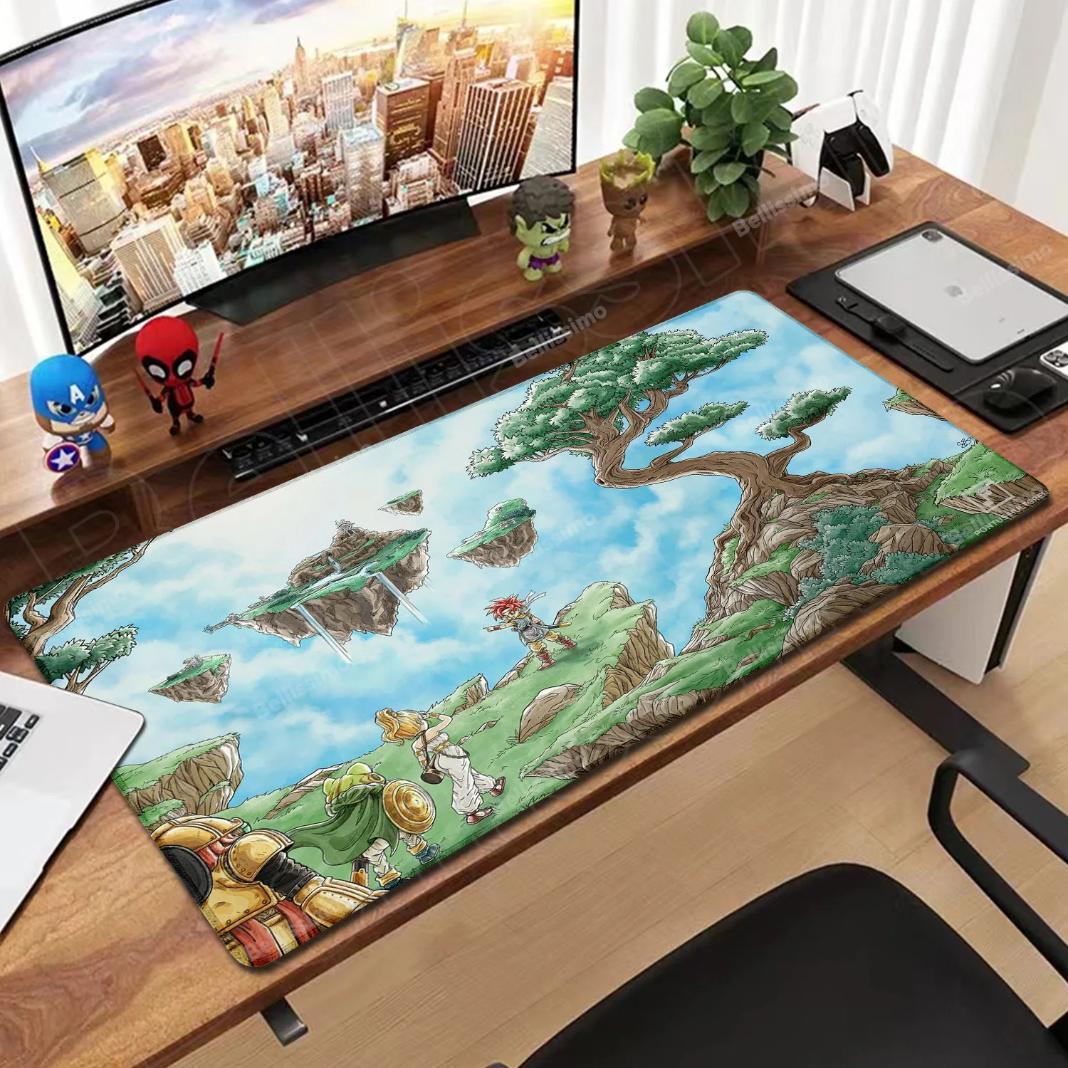 Mouse pad anime gamer acessórios de jogos velocidade c-crona gatilho teclado almofada de borracha borda de bloqueio desktop mouse tapete portátil mousepad