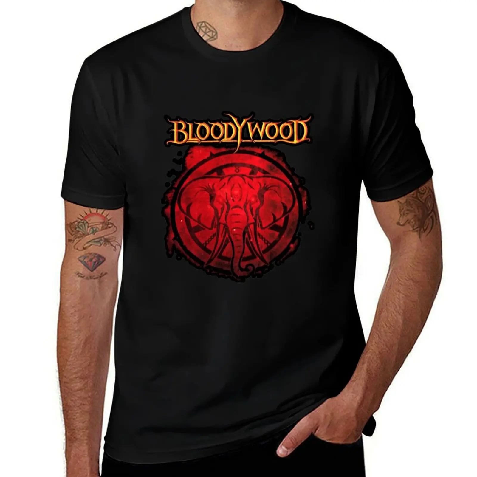 

BLOODY WOOD BAND T-Shirt sports fans summer tops t shirts for men