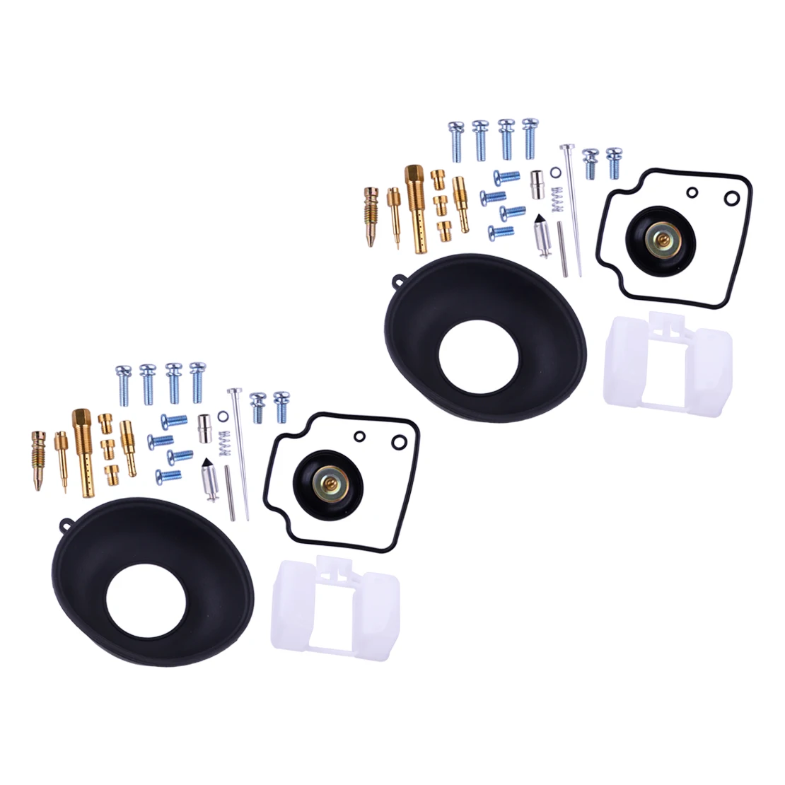 2 Sets Motorcycle Carburetor Carb Repair Float Air Cut-off Valve Diaphragm Kit Fit for Honda NX650 1988-1994 XR650L 1993-2018