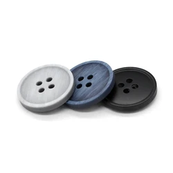 EQUBO 10Pcs 15/20mm Round Black Blue Grey Resin Buttons for Clothing Fashion Men Coat Suit Jacket Sewing Accessories Wholesale