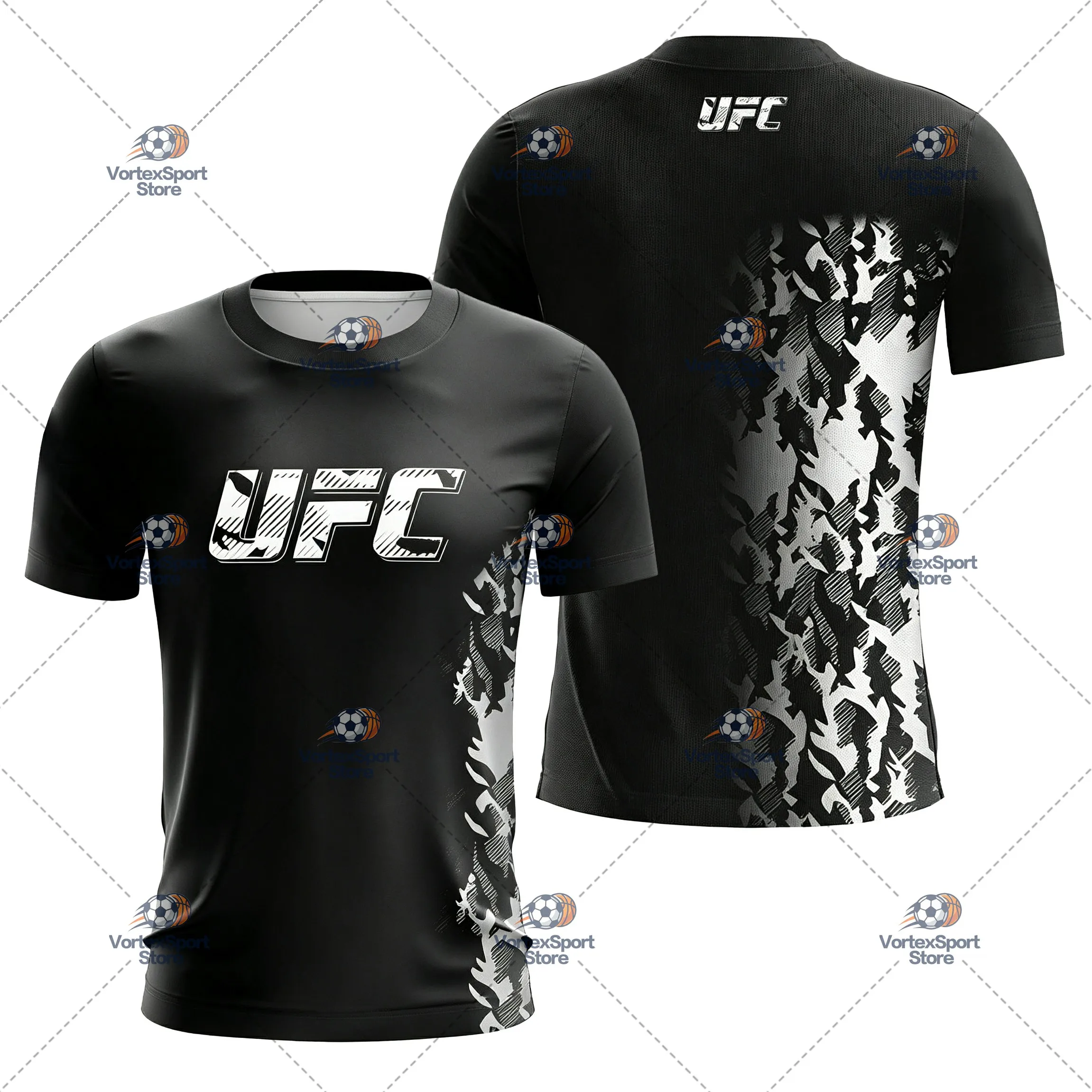Kinder- und Herren-UFC-Box-T-Shirt, schnelltrocknend, alle Größen, Kurzarm, O-Ausschnitt, Camouflage-Farbe, Boxtraining, Fitness-Jersey – Detail 8