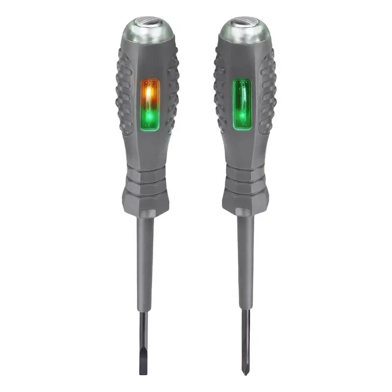 2-in-1 Screwdriver Electricity Detector Light Display Voltage Test Pen Electricity Detection Screwdriver Tool Prefix/CrossHead