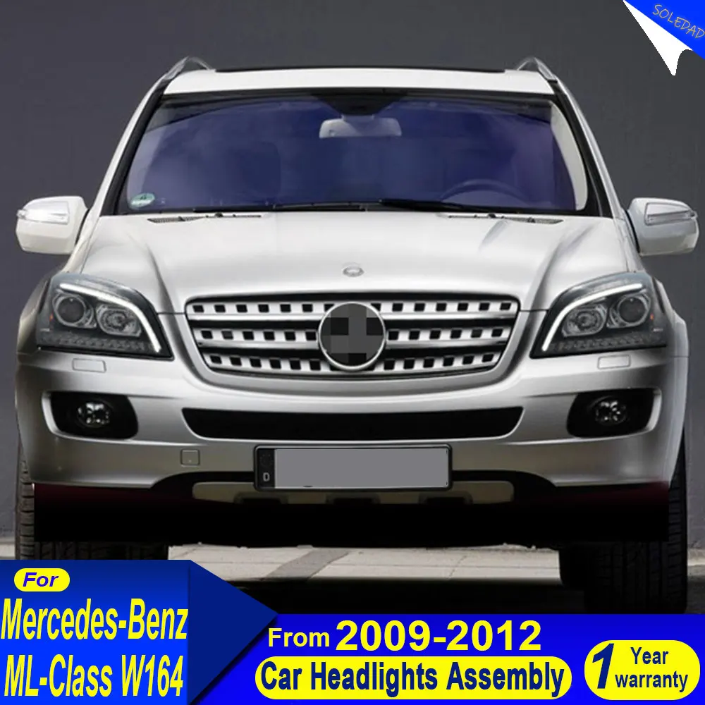 

Автомобильные фары для Mercedes Benz W164 ML Class, светодиодные фары 2009-2012 ML350 ML500, фары Drl, линзы проектора, автоаксессуары
