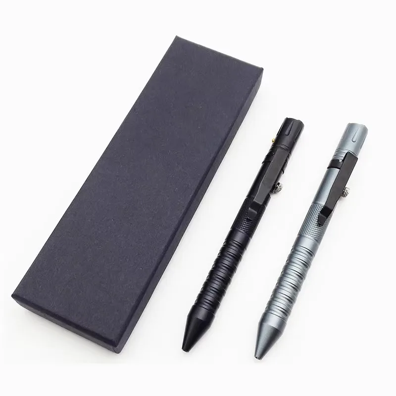 3-In-1 Outdoor EDC Multi-Function Self Defense Tactical Pen With Bolt Switch Emergency Led Light Glass Breaker Birthday Gift