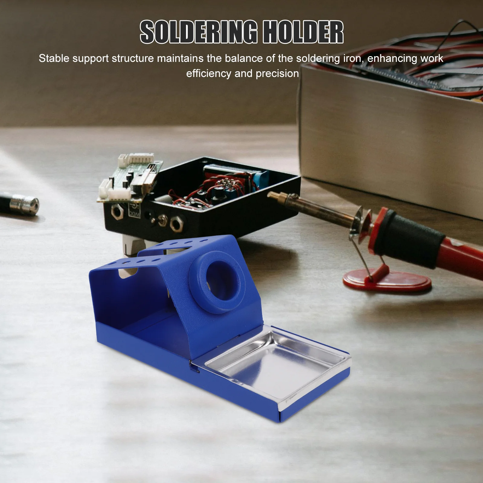 Estación de Metal de mesa para reparación electrónica Diy, estación práctica, soporte de hierro, soporte de mesa para soldar, soldadura para bricolaje