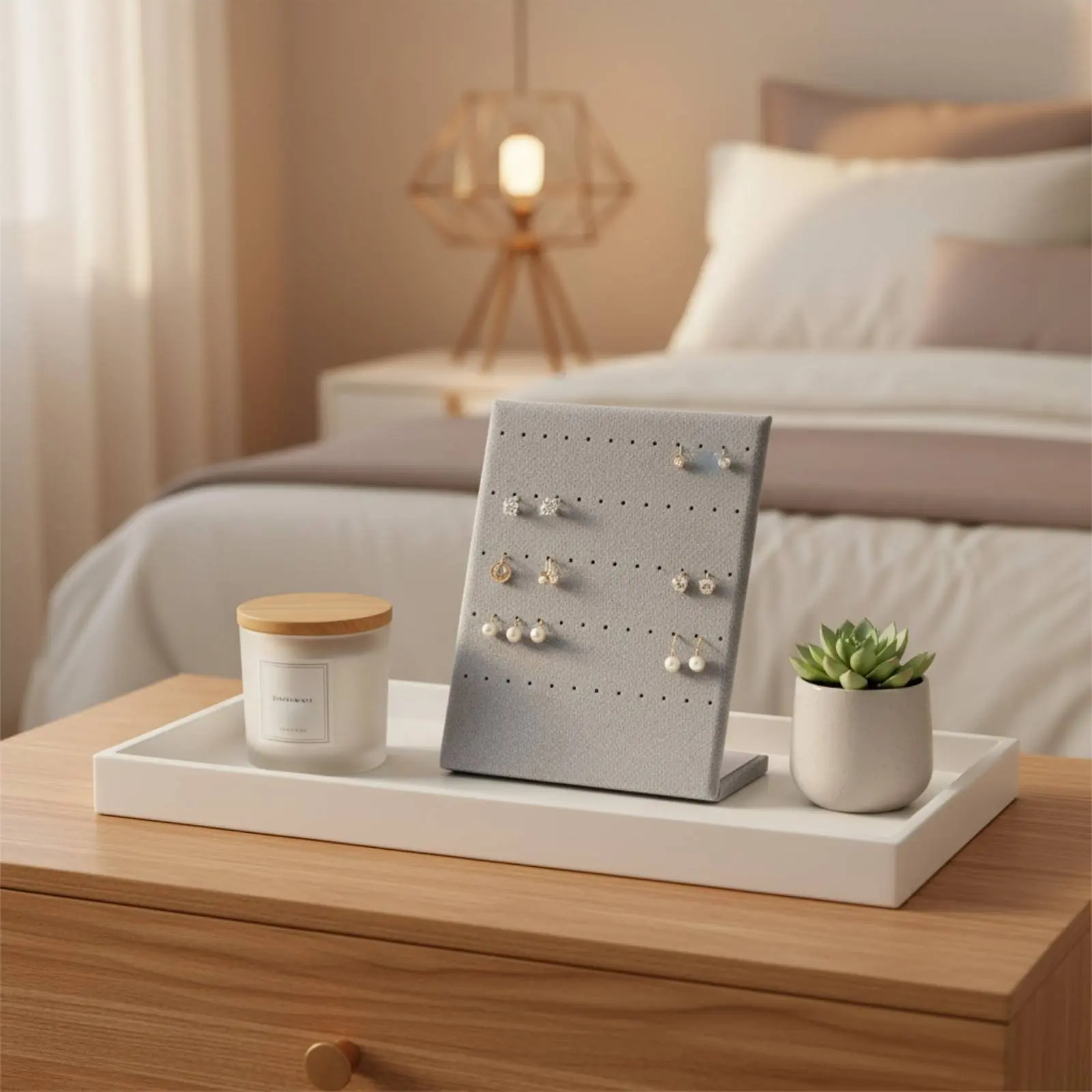 

Подставка для ювелирных изделий из черного ореха, отдельно стоящая, с прорезями для ремешков, двойного назначения, с мягким плюшевым покрытием