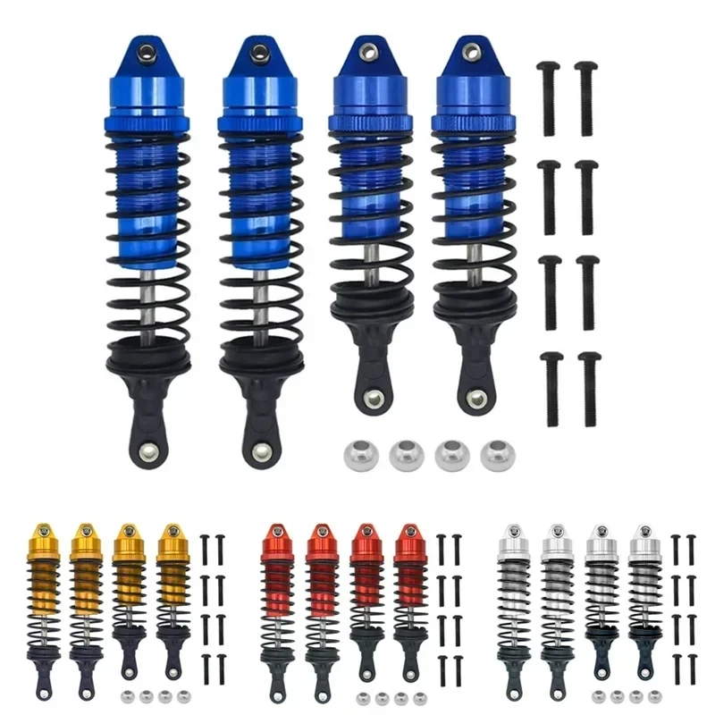 

4pcs Metal Front And Rear Shock Absorber For Traxxas Slash 4X4 VXL 2WD Rustler Stampede Hoss 1/10 RC Car Upgrades Parts