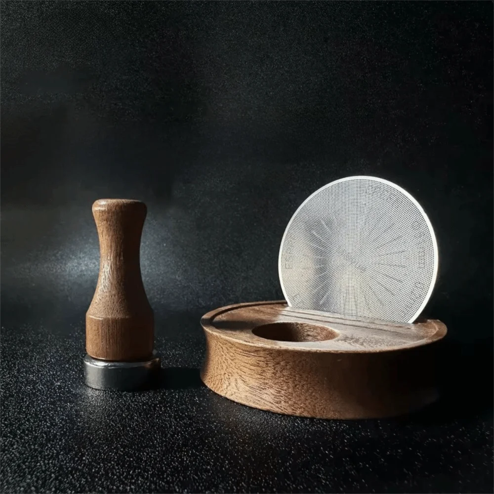 High-magnetic Coffee Powder Screen Magnet Reusable Wood Handle Coffee Powder Screen Magnetic Studs Mini