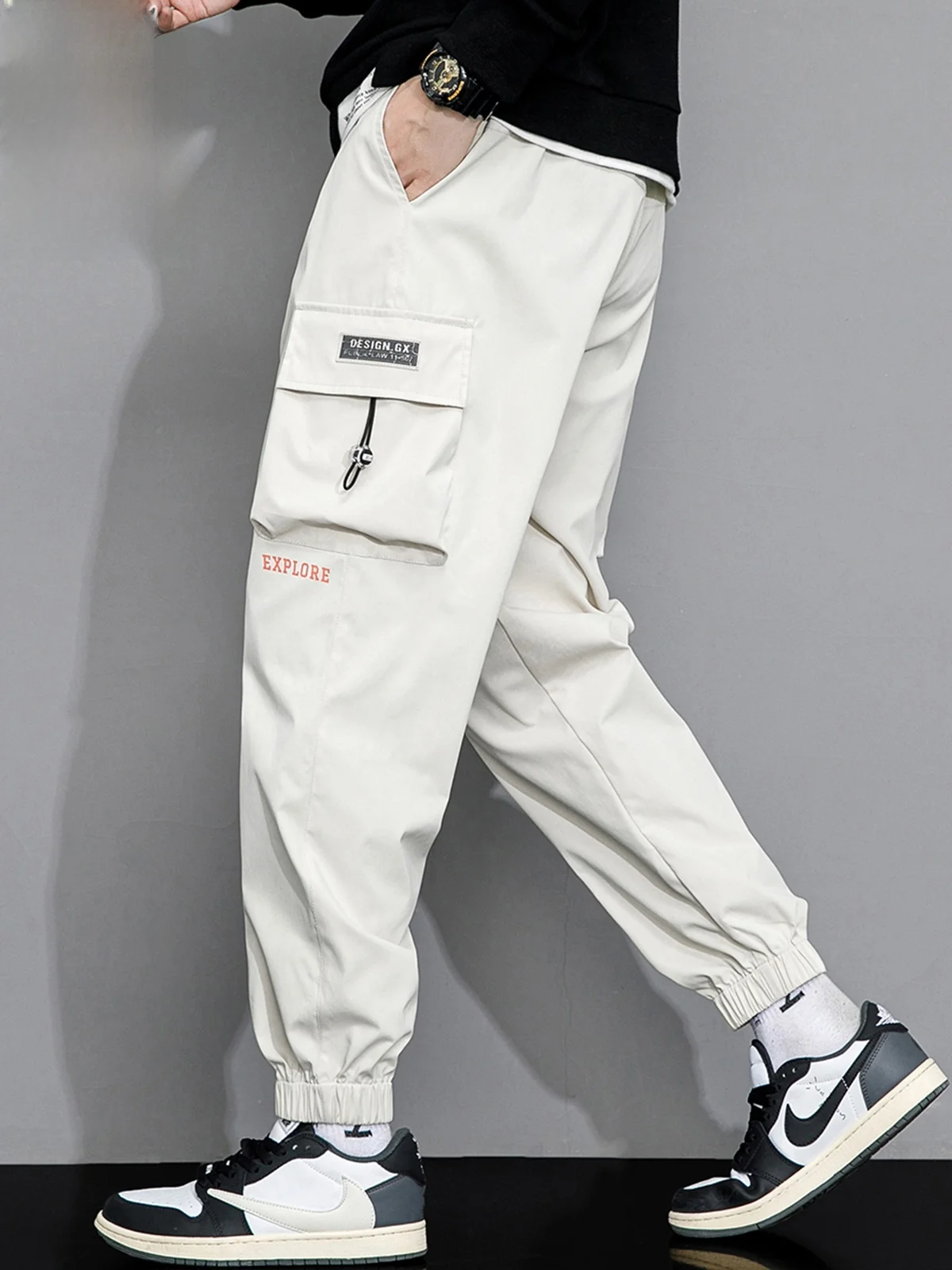 

Men's Casual Workwear Pants Loose Fit Spring 2024 Trendy Brand Versatile Long Trousers Youthful Energy Sle