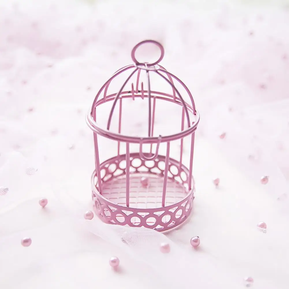 for Party Decorative Bird Cage Durable Wear Resistant Iron Wedding Garden Decor Candle Box for Party